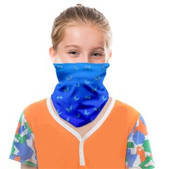 Butterflies At Blue, Two Color Tone Gradient Face Covering Bandana (kids) by Casemiro