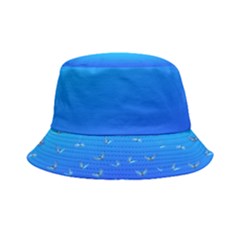 Butterflies At Blue, Two Color Tone Gradient Inside Out Bucket Hat