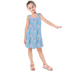 Beautiful Girls With Drinks Kids  Sleeveless Dress by SychEva