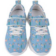 Beautiful Girls With Drinks Kids  Velcro Strap Shoes by SychEva