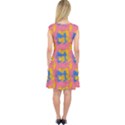 Abstract Painting Capsleeve Midi Dress View2