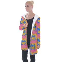 Abstract Painting Longline Hooded Cardigan by SychEva