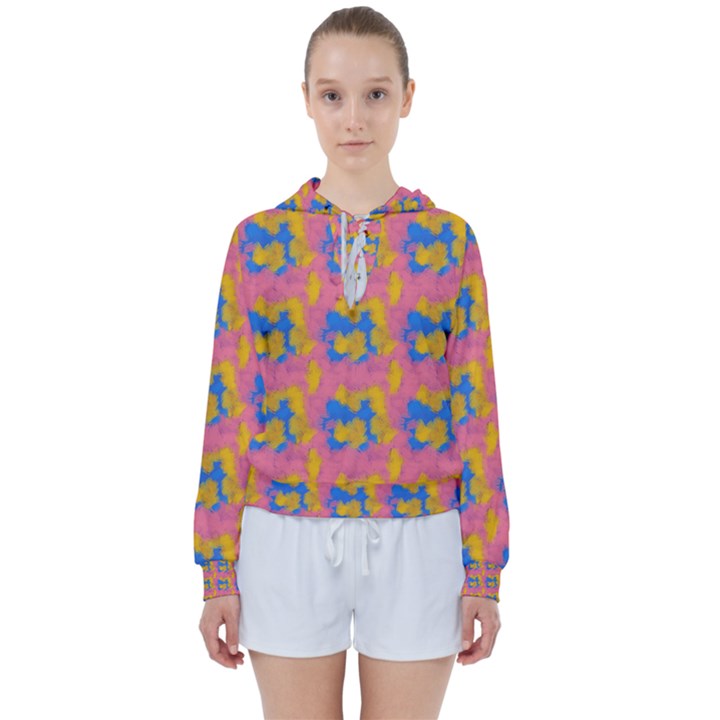 Abstract Painting Women s Tie Up Sweat