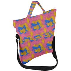 Abstract Painting Fold Over Handle Tote Bag by SychEva