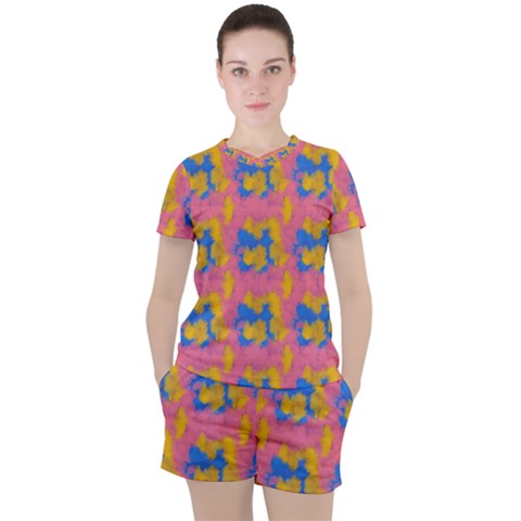 Abstract Painting Women s Tee And Shorts Set by SychEva