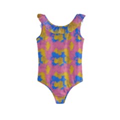 Abstract Painting Kids  Frill Swimsuit by SychEva