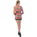 Abstract Painting Long Sleeve Satin Shirt View2