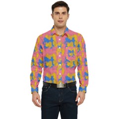 Abstract Painting Men s Long Sleeve Pocket Shirt  by SychEva