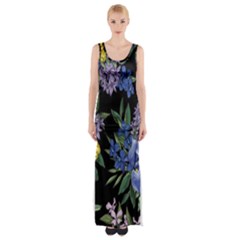 Floral Thigh Split Maxi Dress by Sparkle