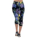 Floral Lightweight Velour Capri Leggings  View2