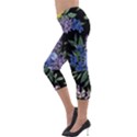 Floral Lightweight Velour Capri Leggings  View3