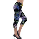 Floral Lightweight Velour Capri Leggings  View4