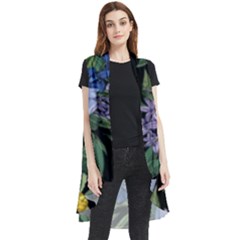 Floral Sleeveless Chiffon Waistcoat Shirt