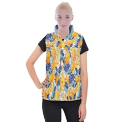 Floral Women s Button Up Vest