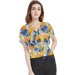 Floral Butterfly Chiffon Blouse