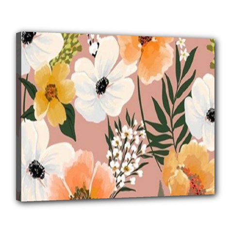 Floral Canvas 20  X 16  (stretched) by Sparkle