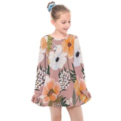 Floral Kids  Long Sleeve Dress