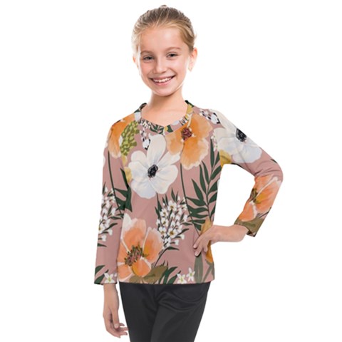 Floral Kids  Long Mesh Tee by Sparkle