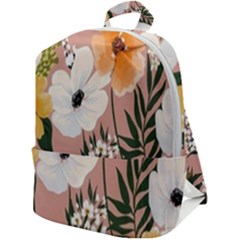 Floral Zip Up Backpack