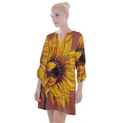 Sunflower Open Neck Shift Dress by Sparkle