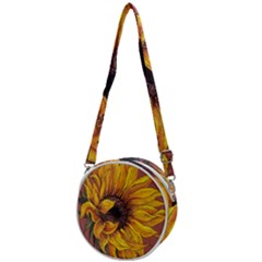 Sunflower Crossbody Circle Bag