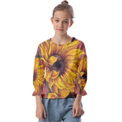 Sunflower Kids  Cuff Sleeve Top