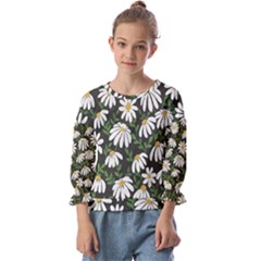 Floral Kids  Cuff Sleeve Top