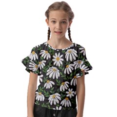 Floral Kids  Cut Out Flutter Sleeves