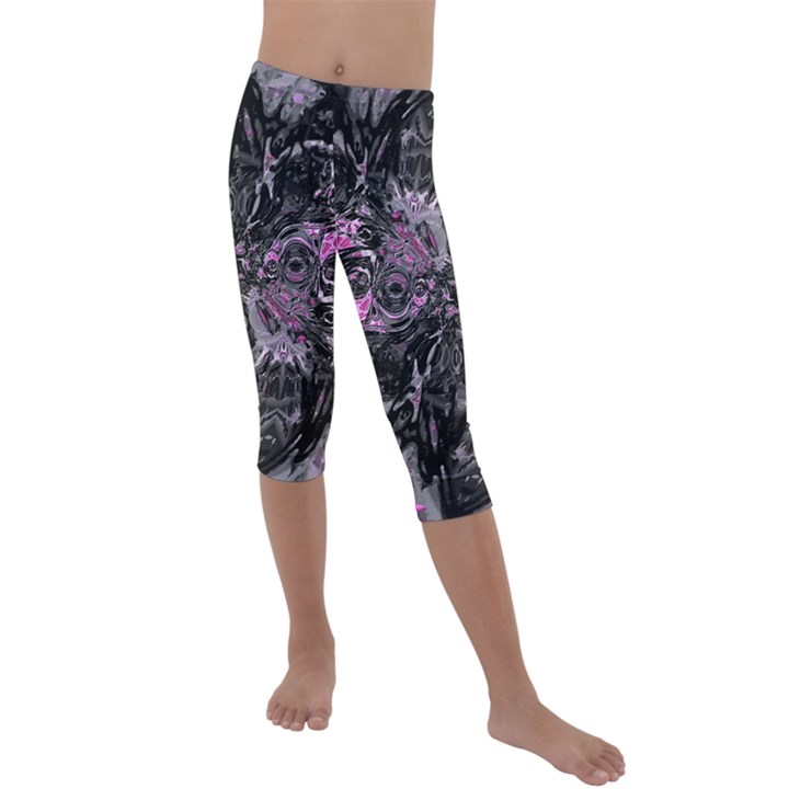 Punk Cyclone Kids  Lightweight Velour Capri Leggings 