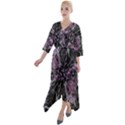 Punk Cyclone Quarter Sleeve Wrap Front Maxi Dress View1