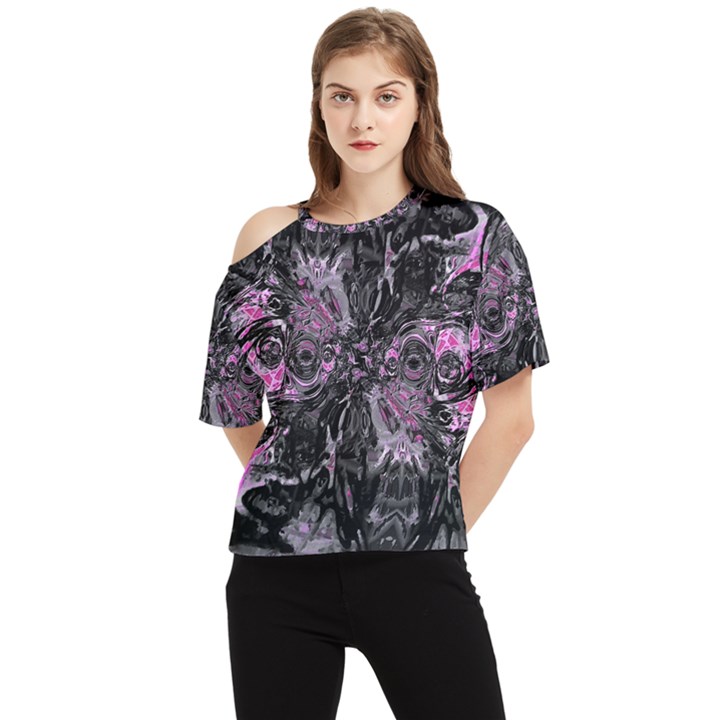 Punk Cyclone One Shoulder Cut Out Tee