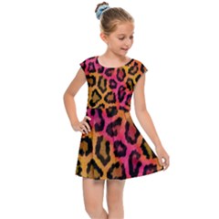 Leopard Print Kids  Cap Sleeve Dress by skindeep