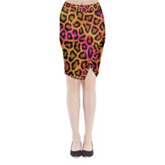 Leopard Print Midi Wrap Pencil Skirt by skindeep