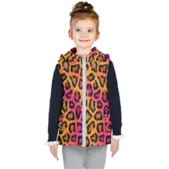 Leopard Print Kids  Hooded Puffer Vest by skindeep