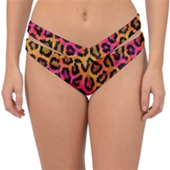 Leopard Print Double Strap Halter Bikini Bottom