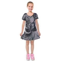 Satellite Kids  Short Sleeve Velvet Dress by MRNStudios