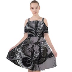 Satellite Cut Out Shoulders Chiffon Dress by MRNStudios