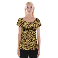 Fur-leopard 2 Cap Sleeve Top by skindeep