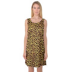 Fur-leopard 2 Sleeveless Satin Nightdress by skindeep