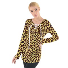 Fur-leopard 2 Tie Up Tee by skindeep