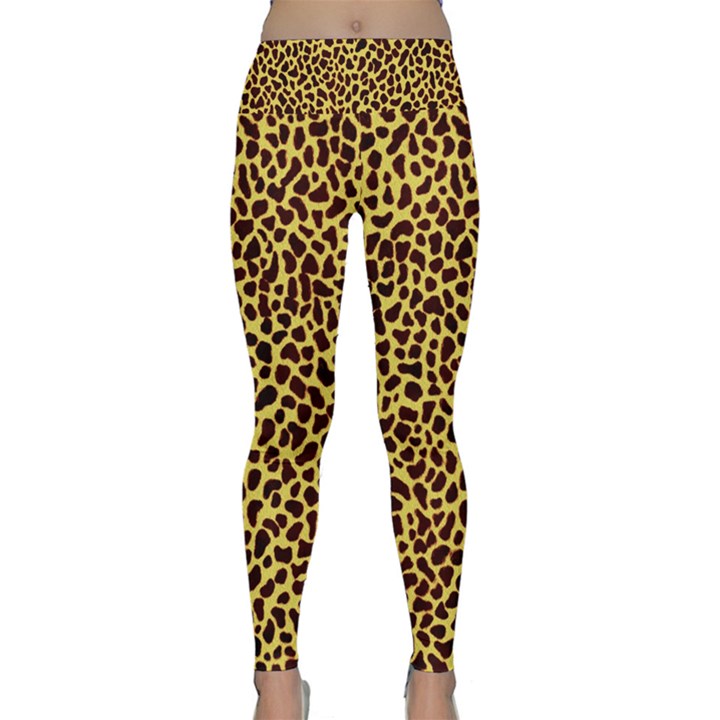 Fur-leopard 2 Lightweight Velour Classic Yoga Leggings