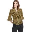 Fur-leopard 2 Loose Horn Sleeve Chiffon Blouse View1