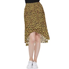 Fur-leopard 2 Frill Hi Low Chiffon Skirt by skindeep