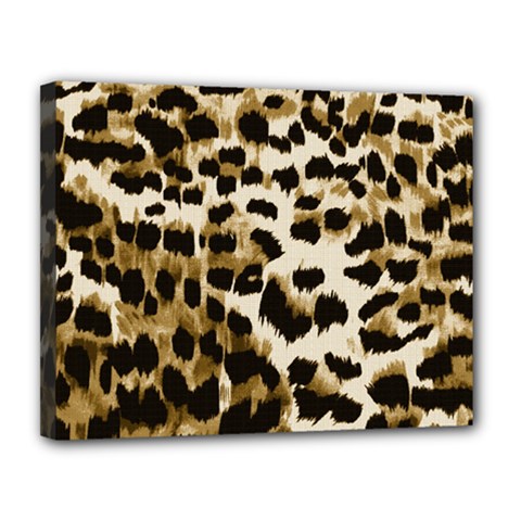 Leopard-print 2 Canvas 14  X 11  (stretched) by skindeep