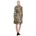 Leopard-print 2 Long Sleeve Velvet Front Wrap Dress View2