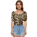 Leopard-print 2 Button up blouse View1