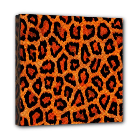 Leopard-print 3 Mini Canvas 8  X 8  (stretched) by skindeep