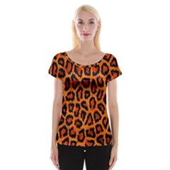 Leopard-print 3 Cap Sleeve Top by skindeep