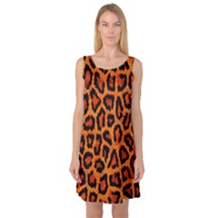 Leopard-print 3 Sleeveless Satin Nightdress by skindeep