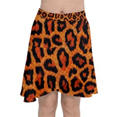 Leopard-print 3 Chiffon Wrap Front Skirt by skindeep